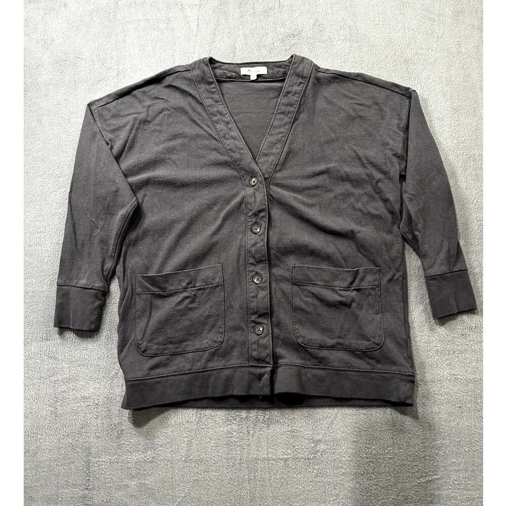 Madewell Cotton Cardigan Size XS Charcoal Sweater Women's